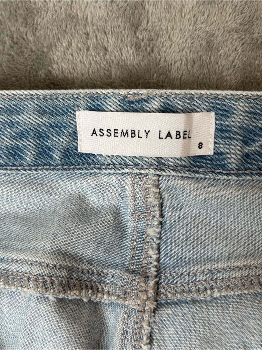 Assembly Label Jeans Straight Relaxed Fit Blue Denim Jeans Women’s Size 8 - Picture 6 of 16